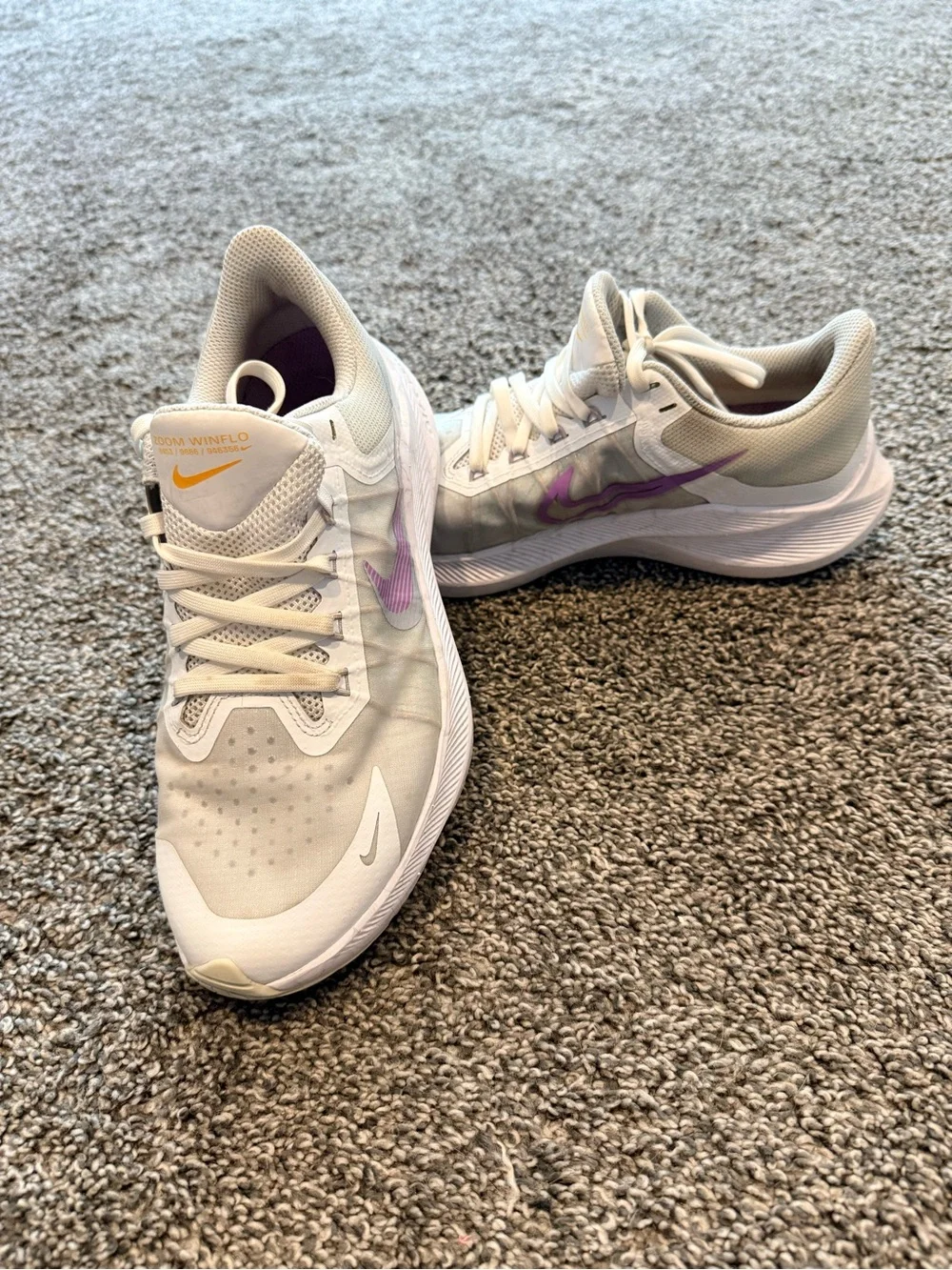 Size 5.5M/7W - Nike Women's Zoom Winflo 8 Gray Violet Shock Shoes - CW3421-102